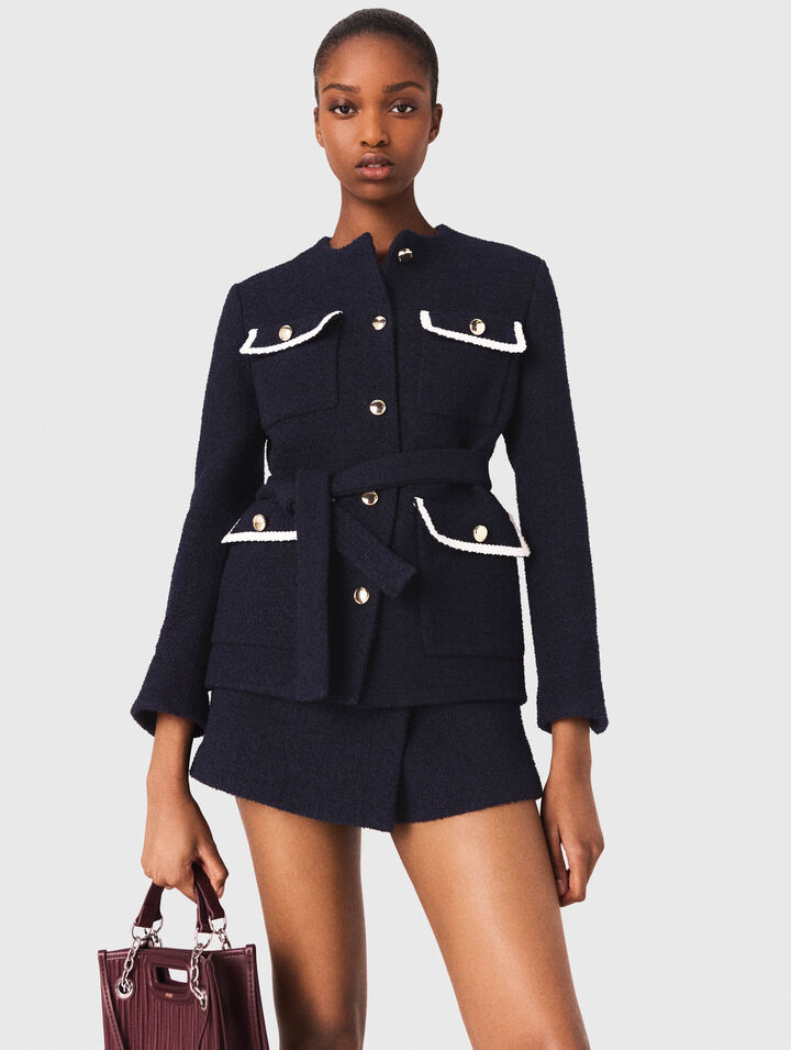 Chaqueta 4 bosillos de tweed