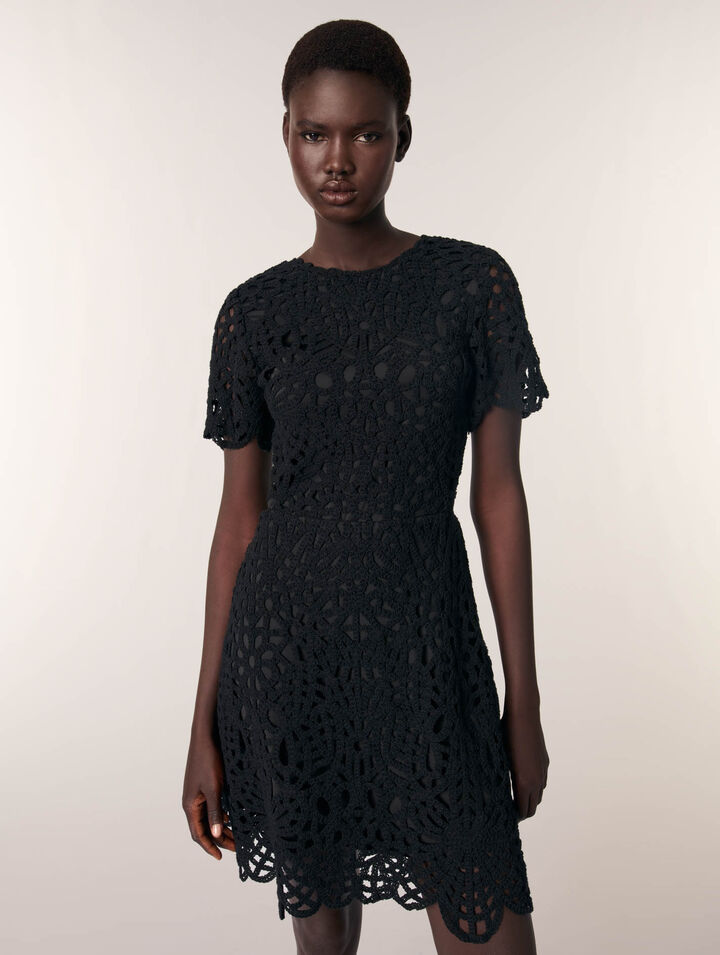 Vestido corto de ganchillo