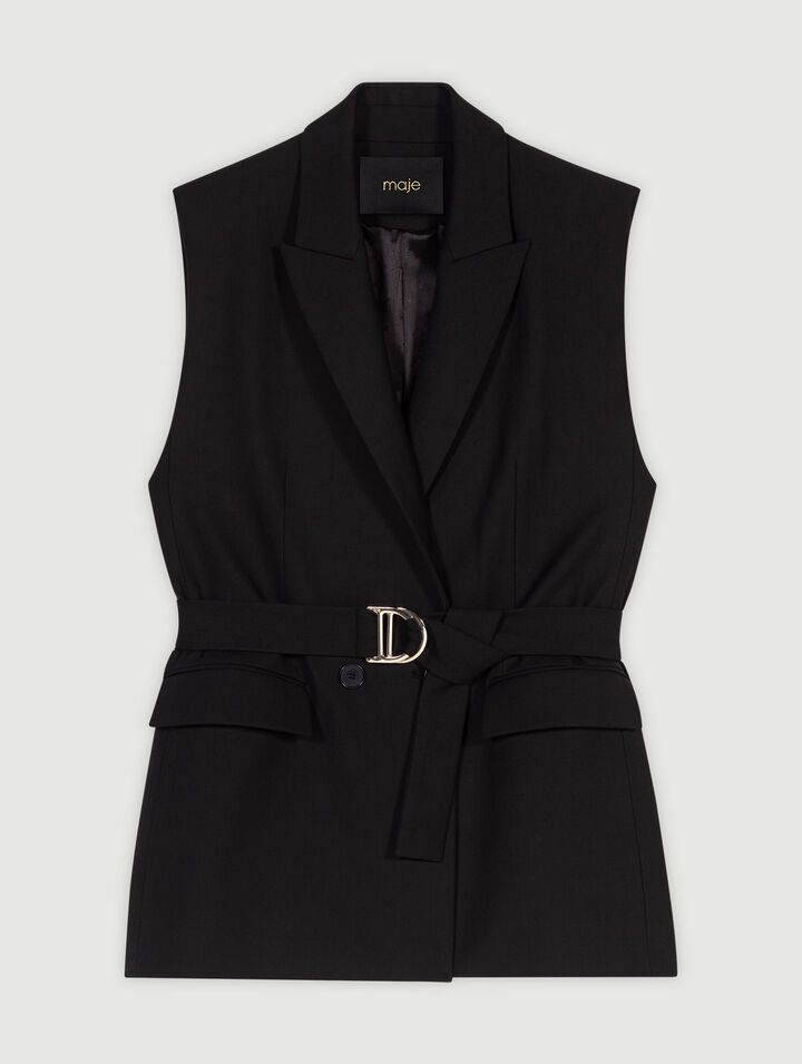 Chaqueta de traje sin mangas 