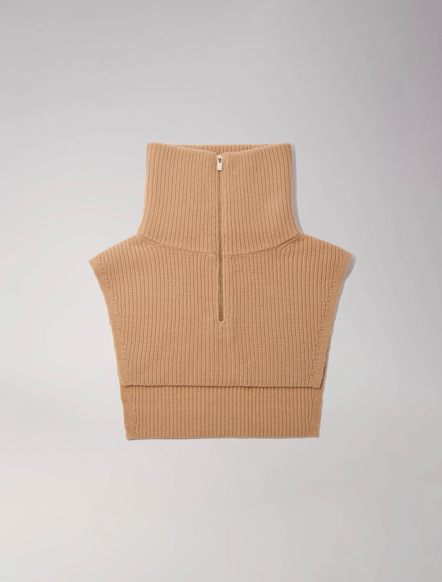 Cuello con cremallera de  cachemira