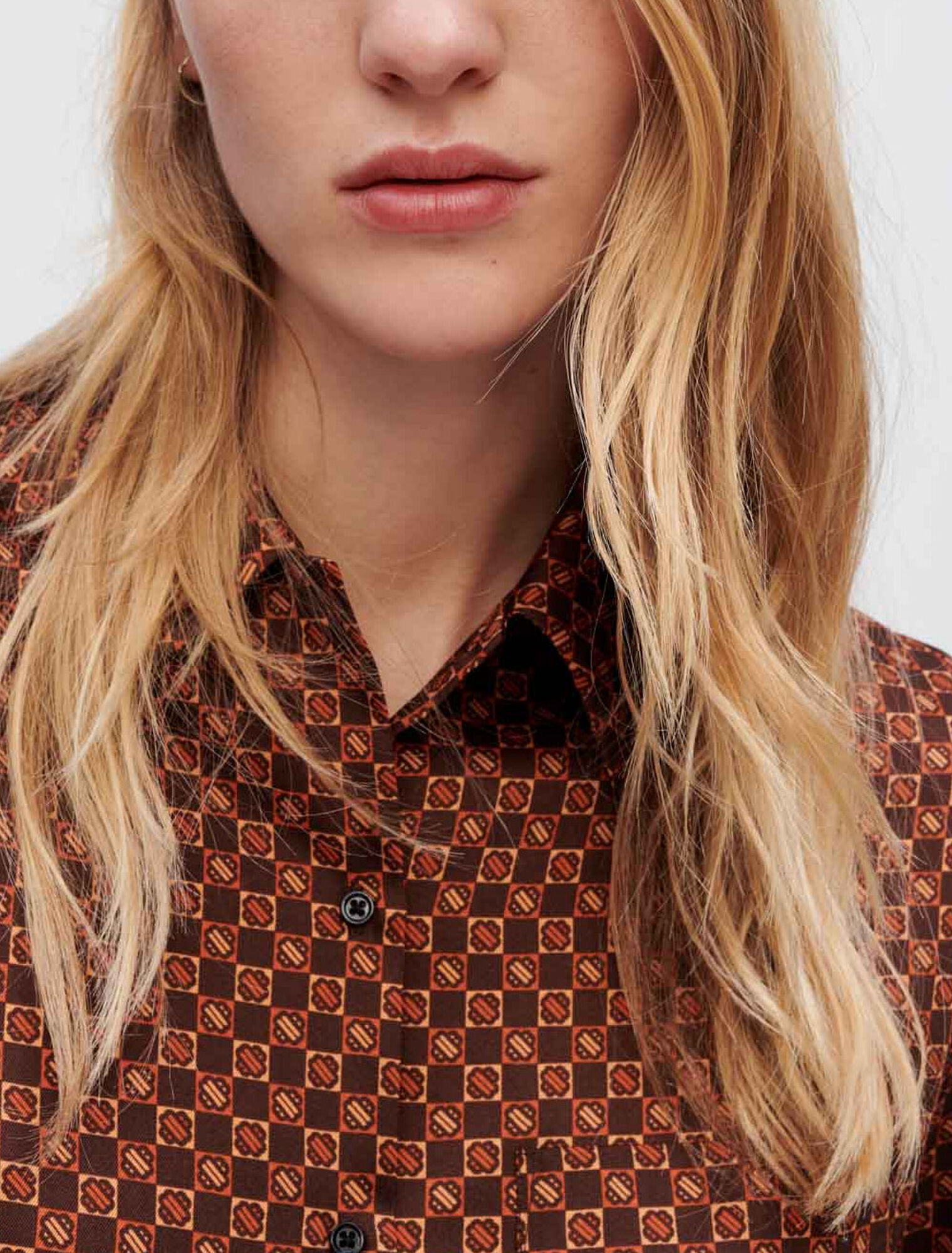 Camisa de satén estampada Mini Clover