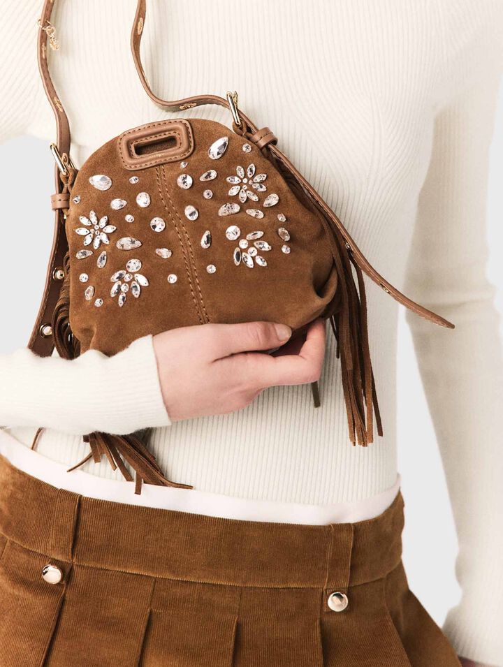 Bolso Miss M micro de ante con strass