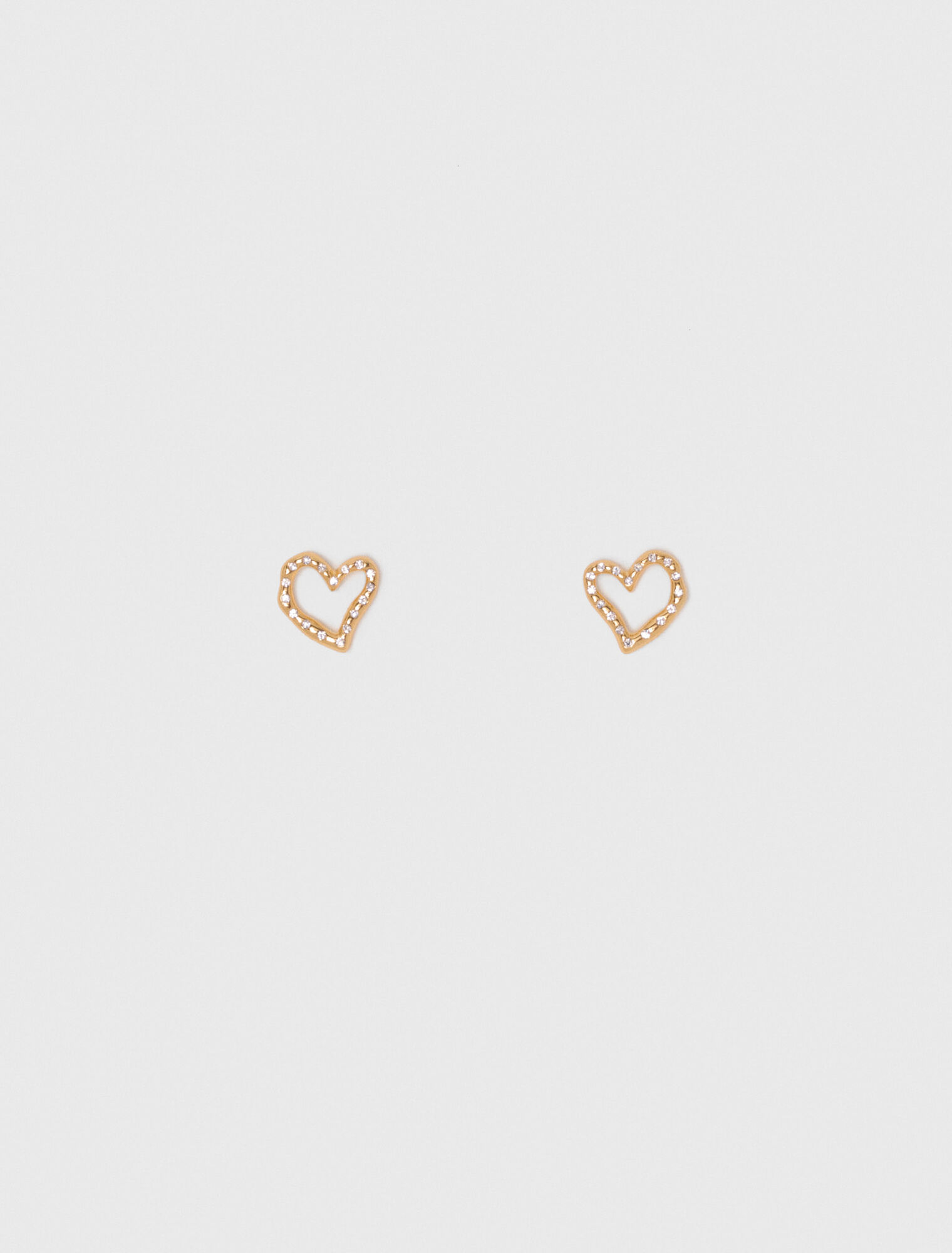 Pendientes de corazón con strass