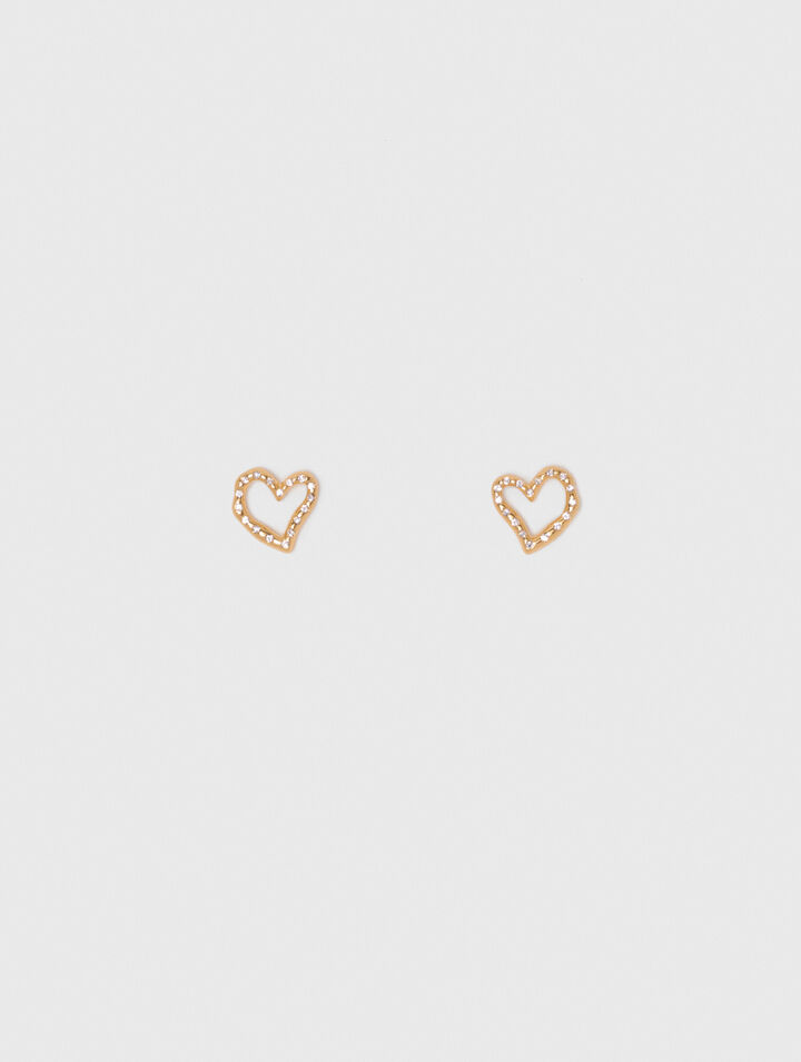 Pendientes de corazón con strass