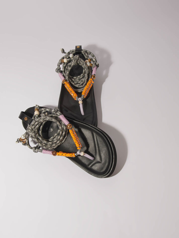 Sandalias con correas trenzadas