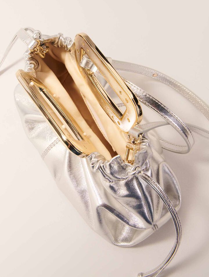Clutch de piel metalizada