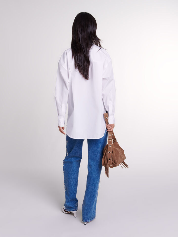Camisa oversize de popelina