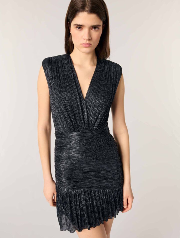 Vestido corto metalizado