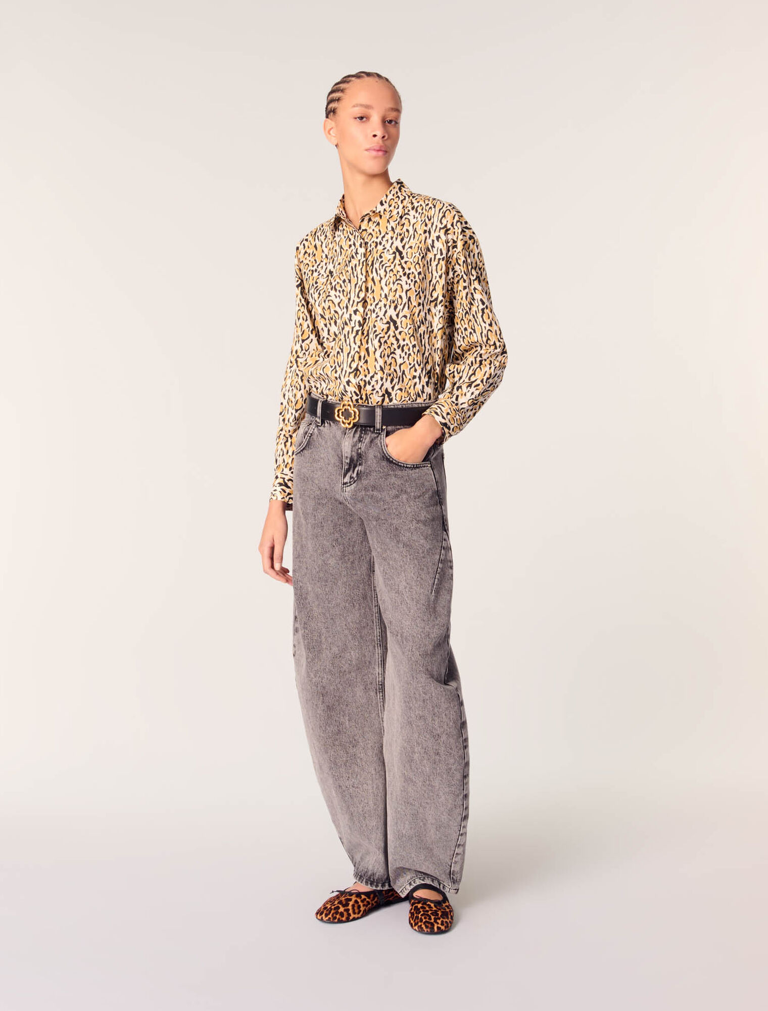 Camisa con estampado leopardo