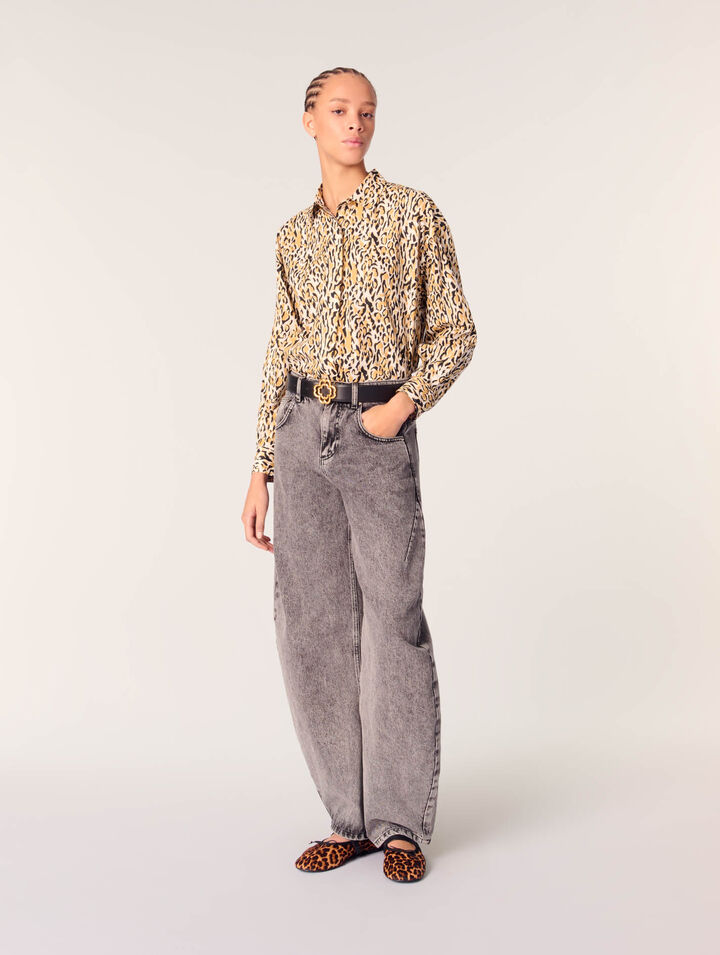 Camisa con estampado leopardo