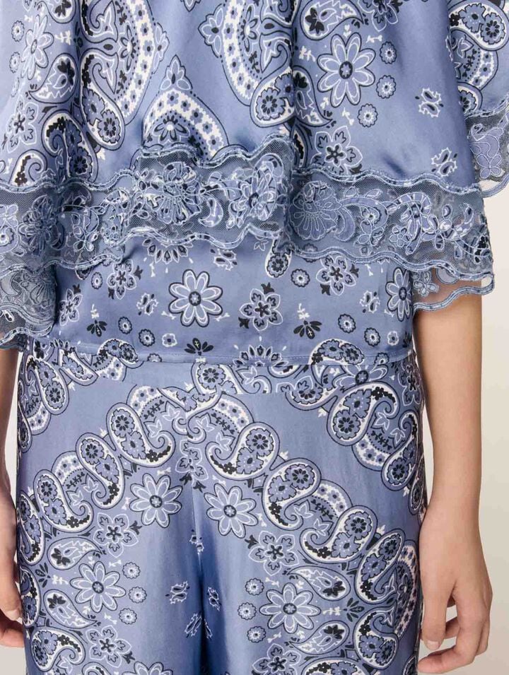 Top estampado fluido