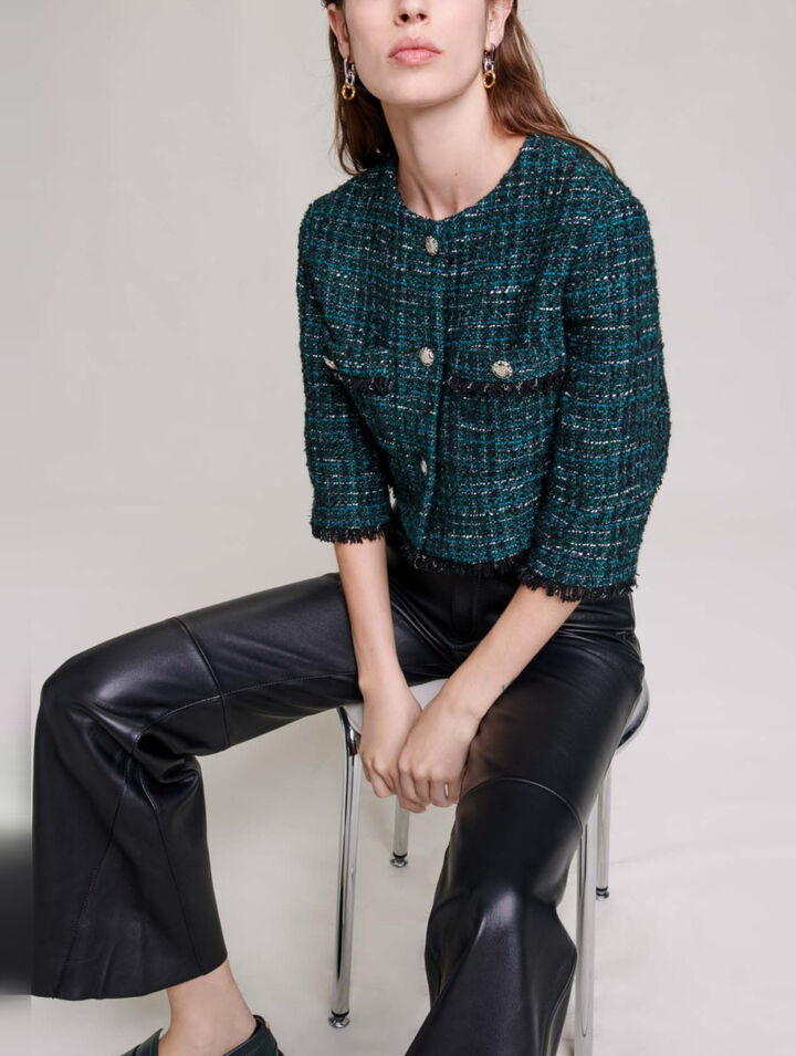 Chaqueta corta de tweed