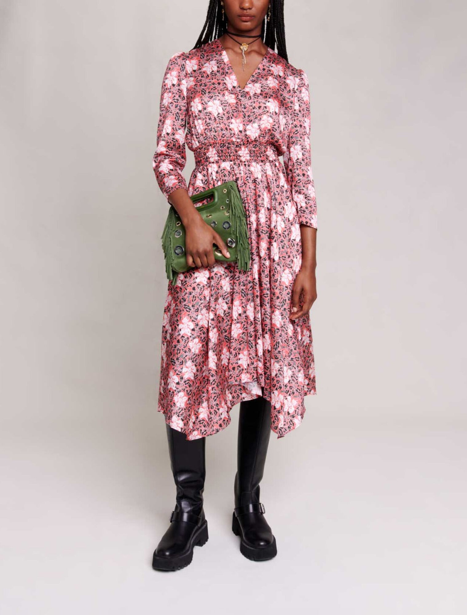 vestido largo floral