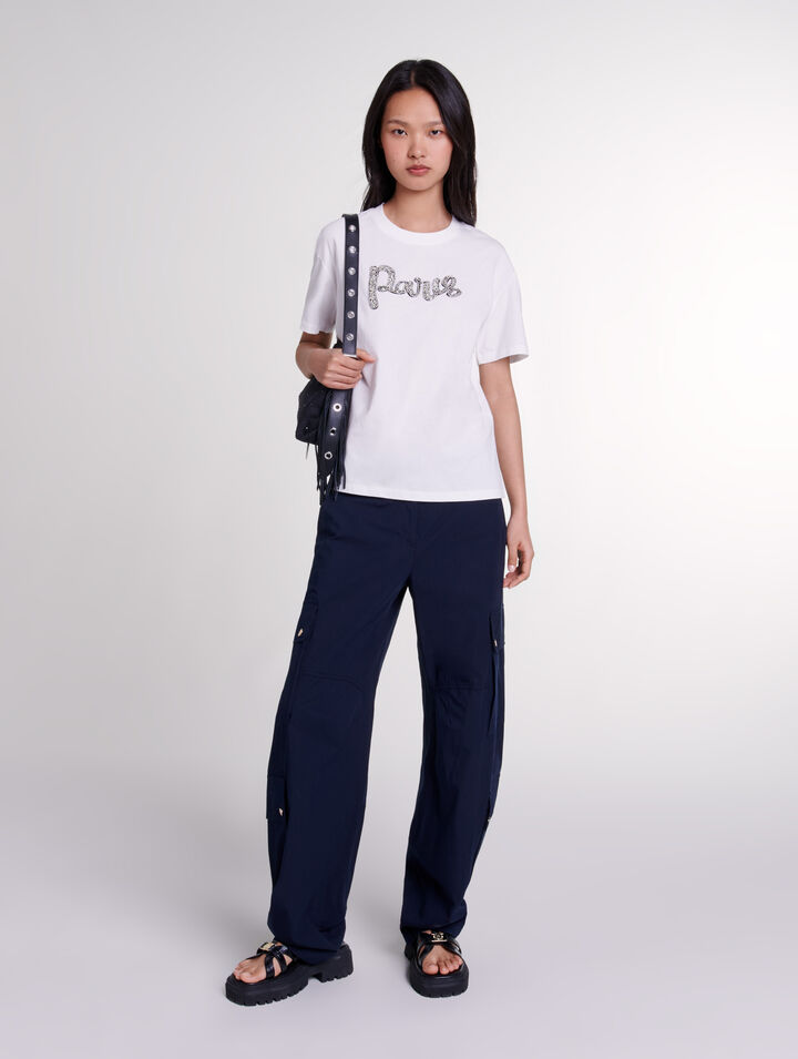 Camiseta «Paris» con pedrería