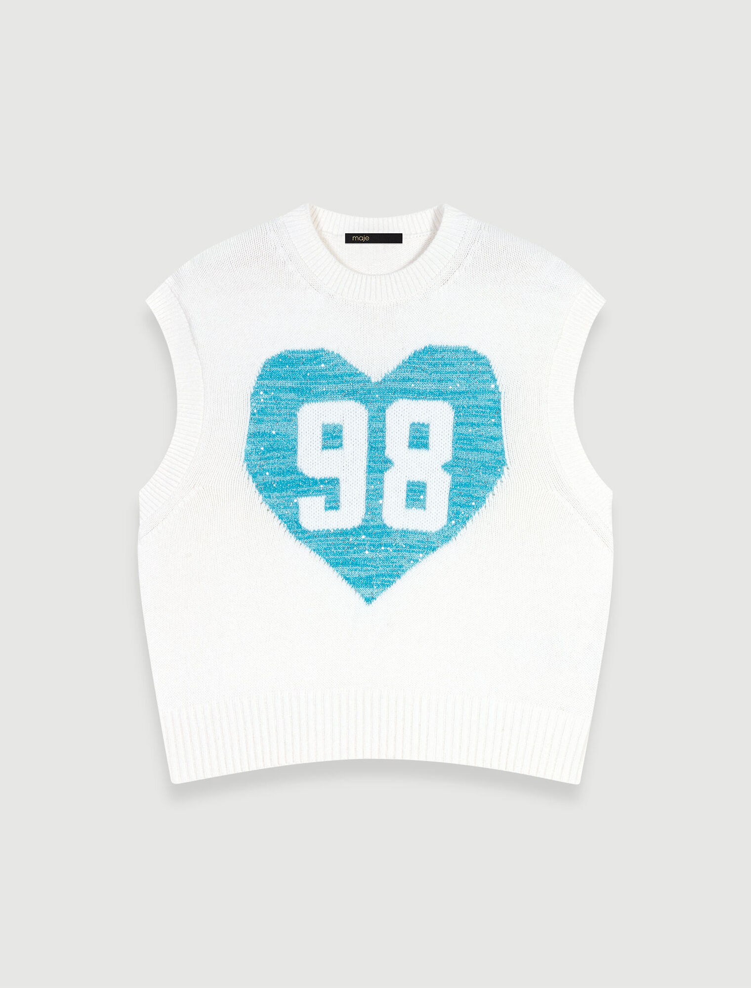 Jersey sin mangas con corazones