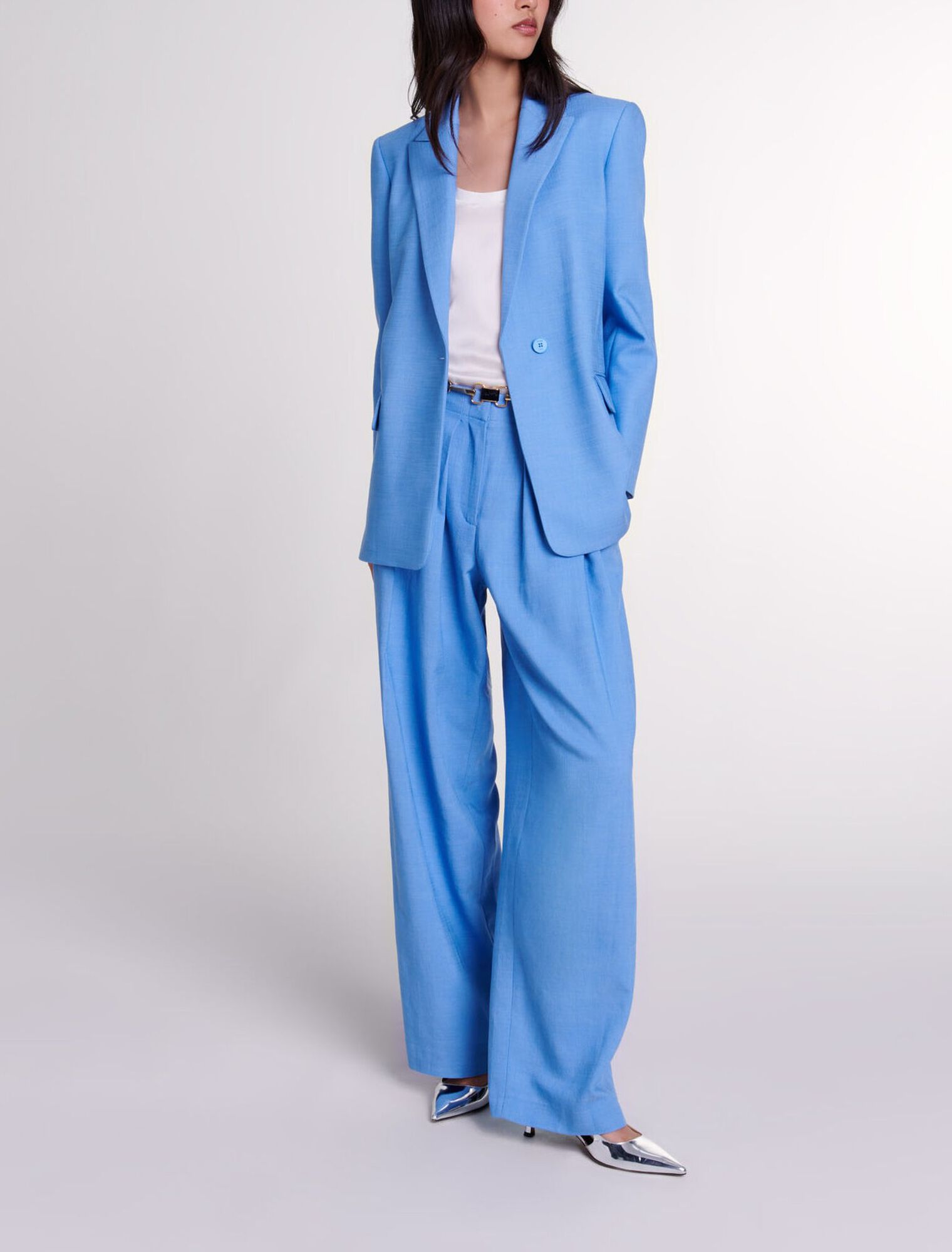 Pantal&oacute;n de traje ancho con pinzas 