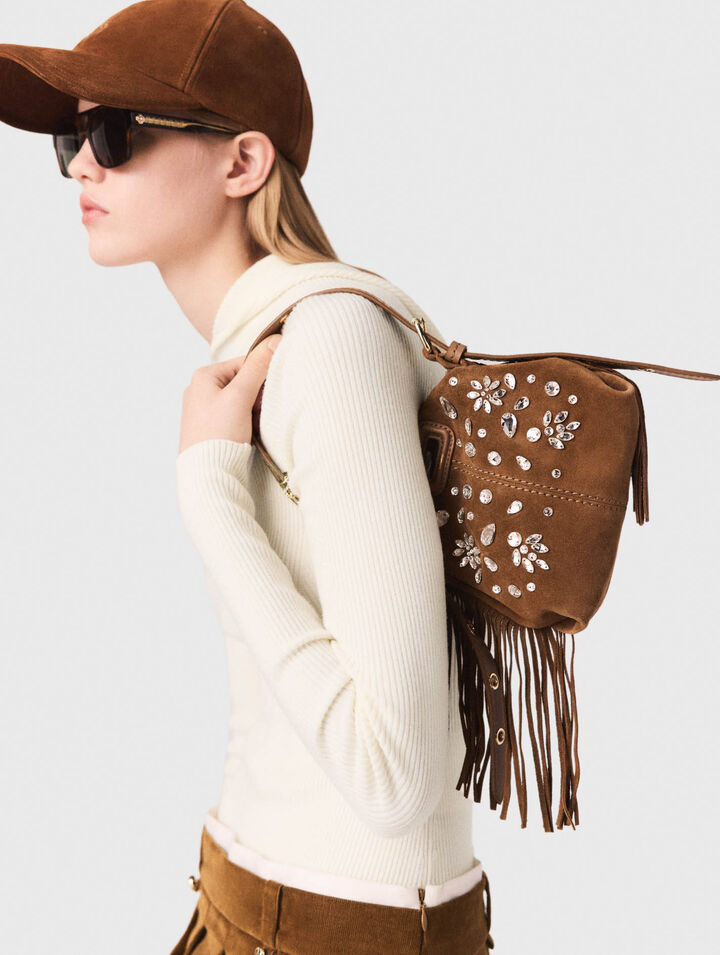 Bolso Miss M micro de ante con strass