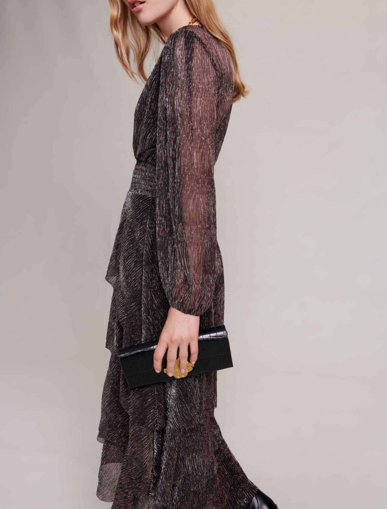 Vestido largo con volantes