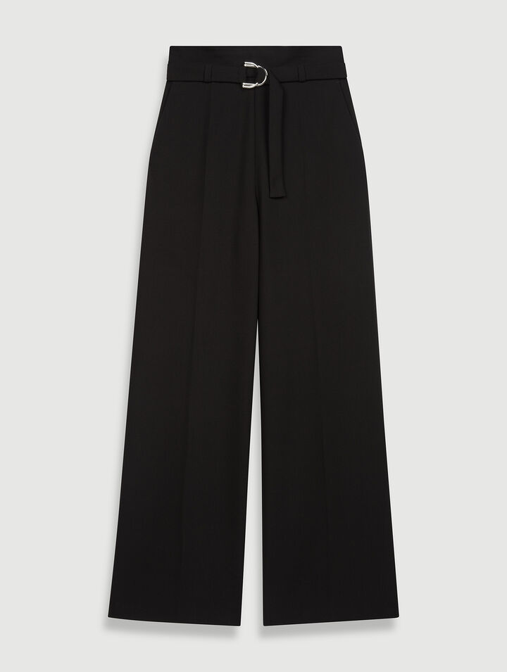 Pantalón ancho con cinturón
