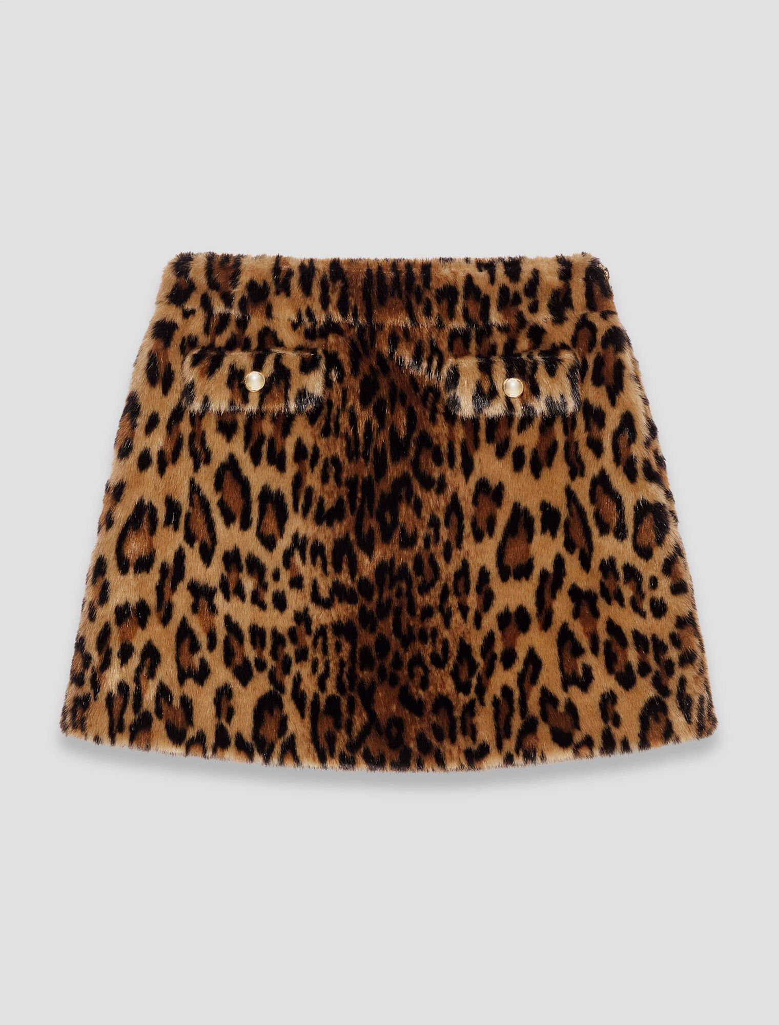 Minifalda de piel sintética leopard
