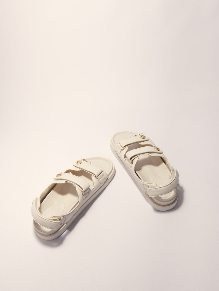 Sandalias de piel planas