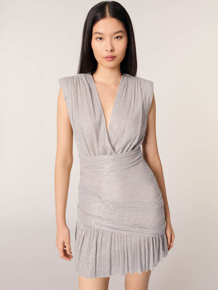 Vestido corto metalizado