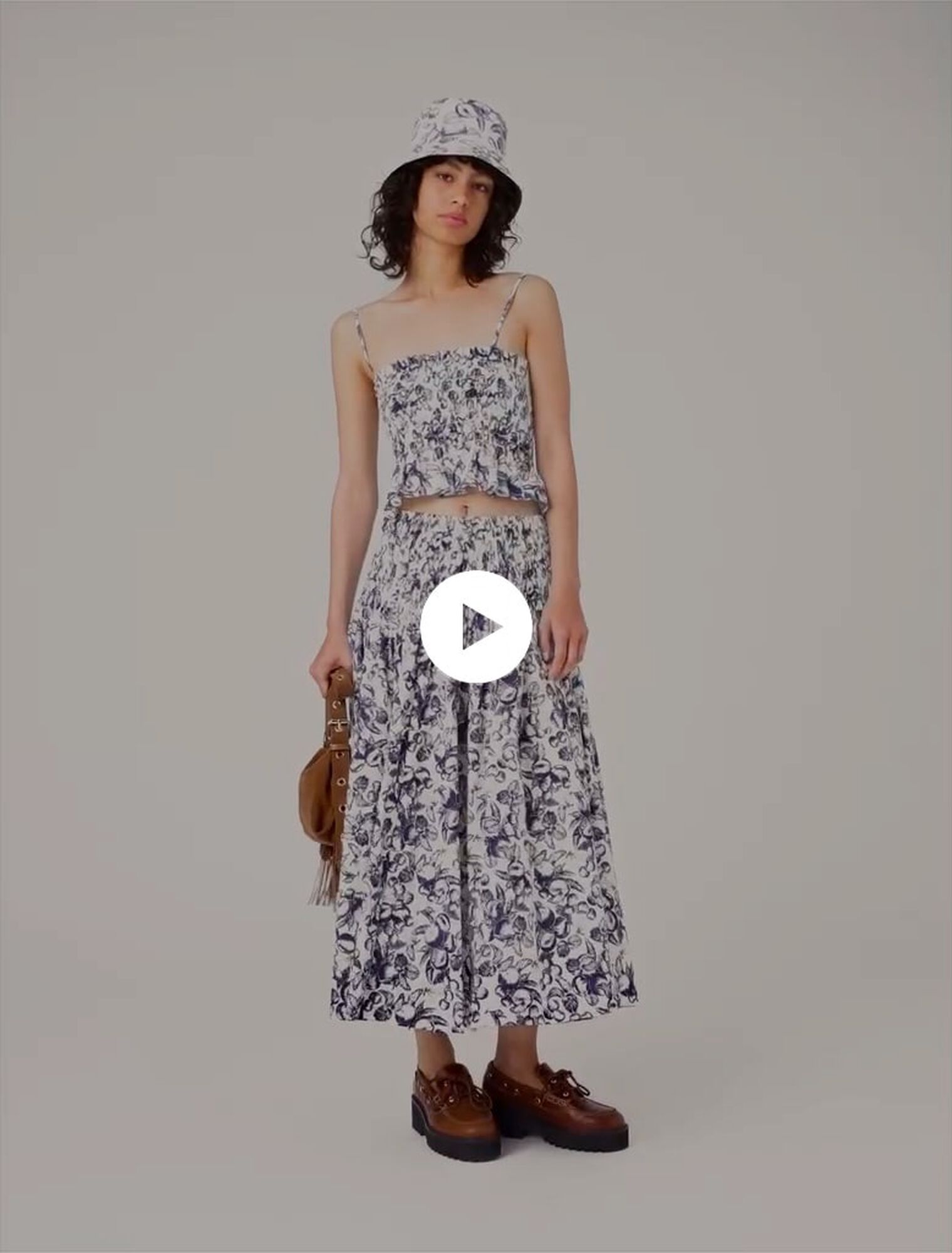 Falda larga estampada