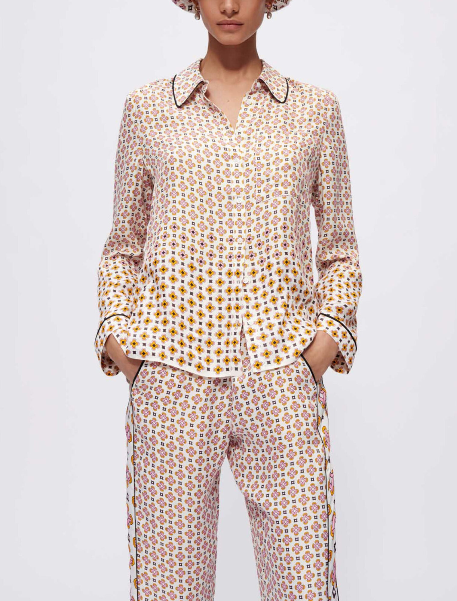 Camisa estampada de viscosa