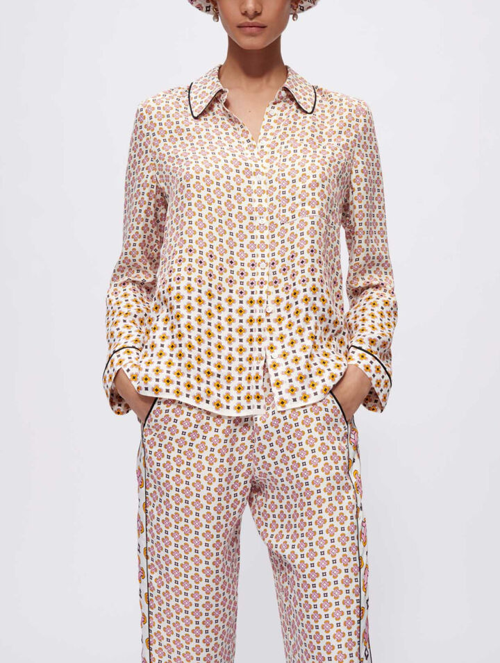 Camisa estampada de viscosa
