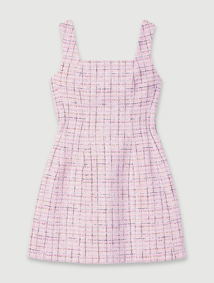 Vestido sin mangas de tweed