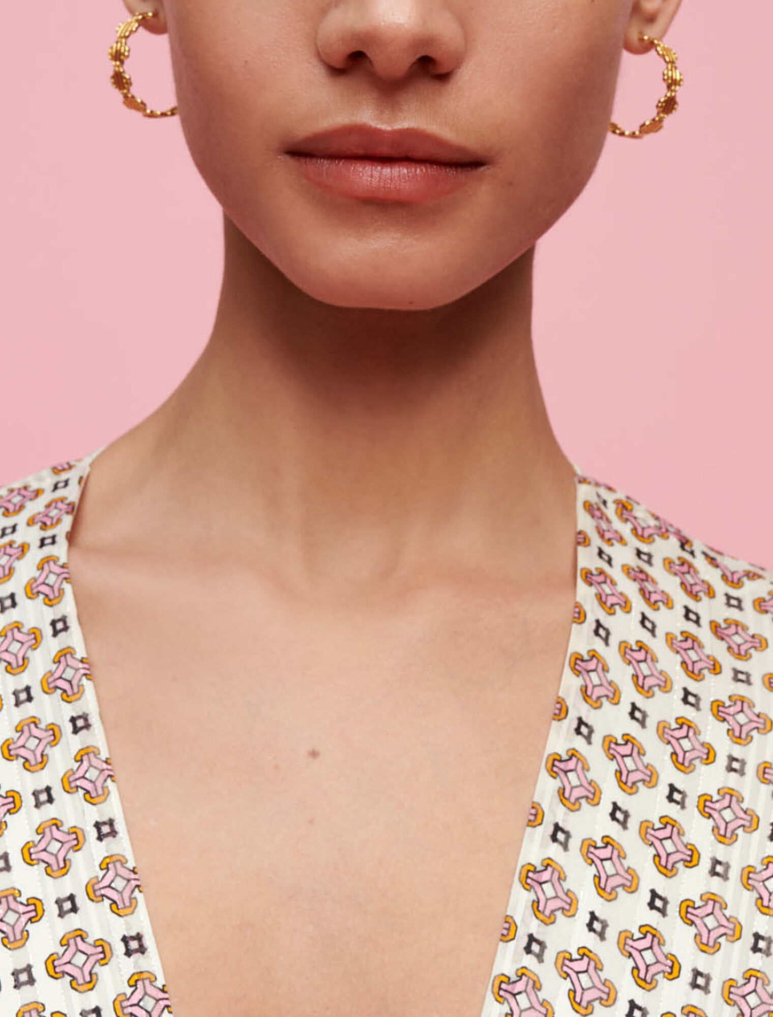 Vestido de gasa estampada