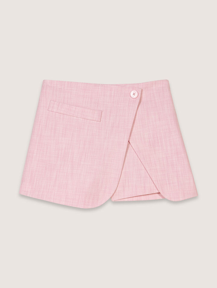 Pantalón corto de traje trampantojo