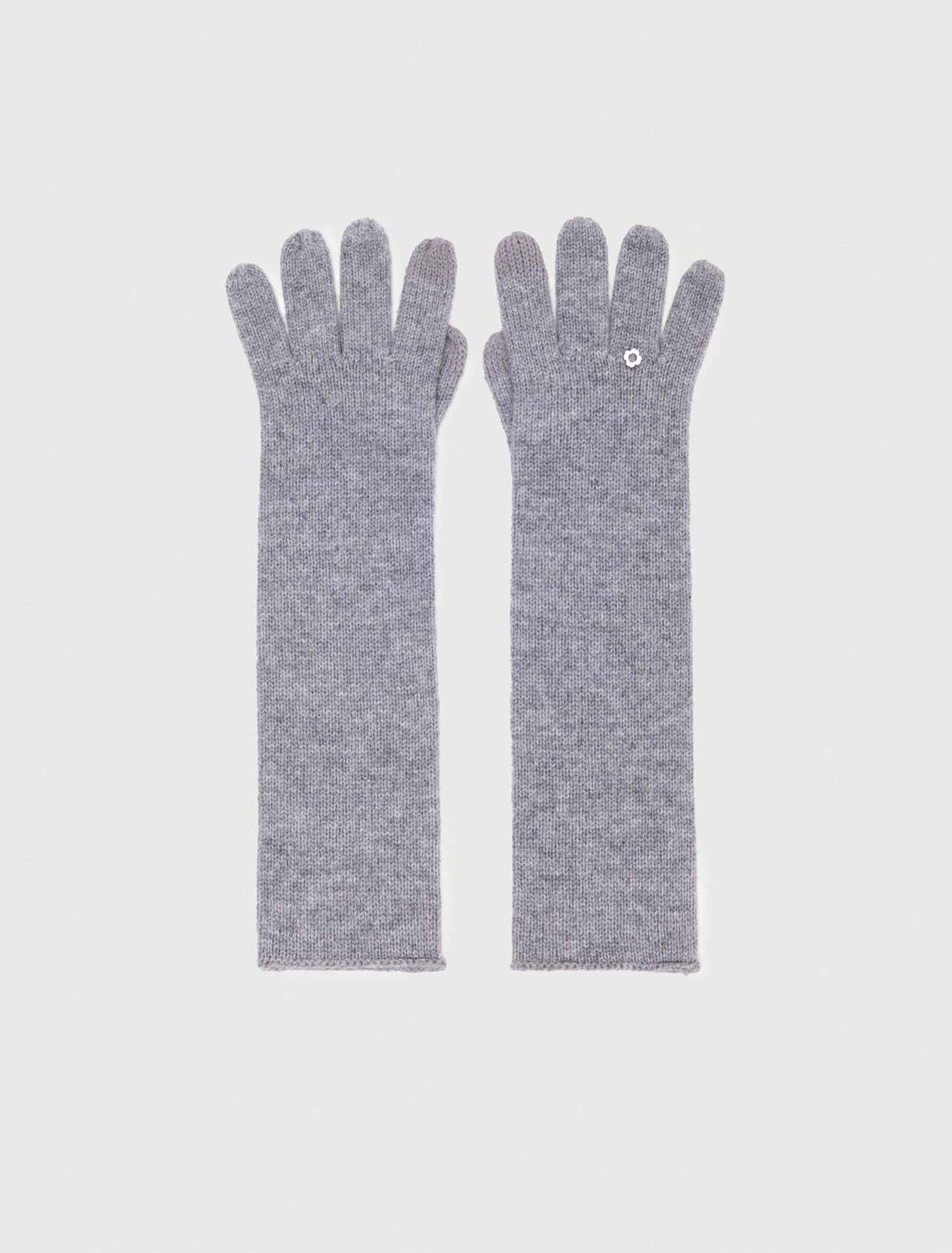 Guantes largos de lana y cachemira