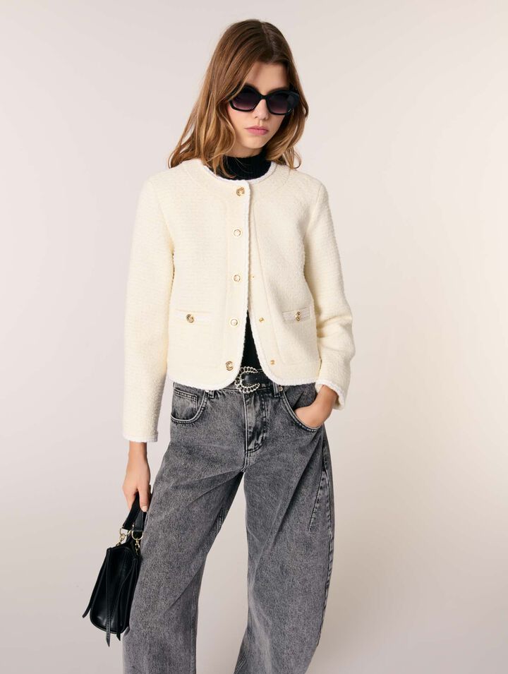 Chaqueta corta de tweed