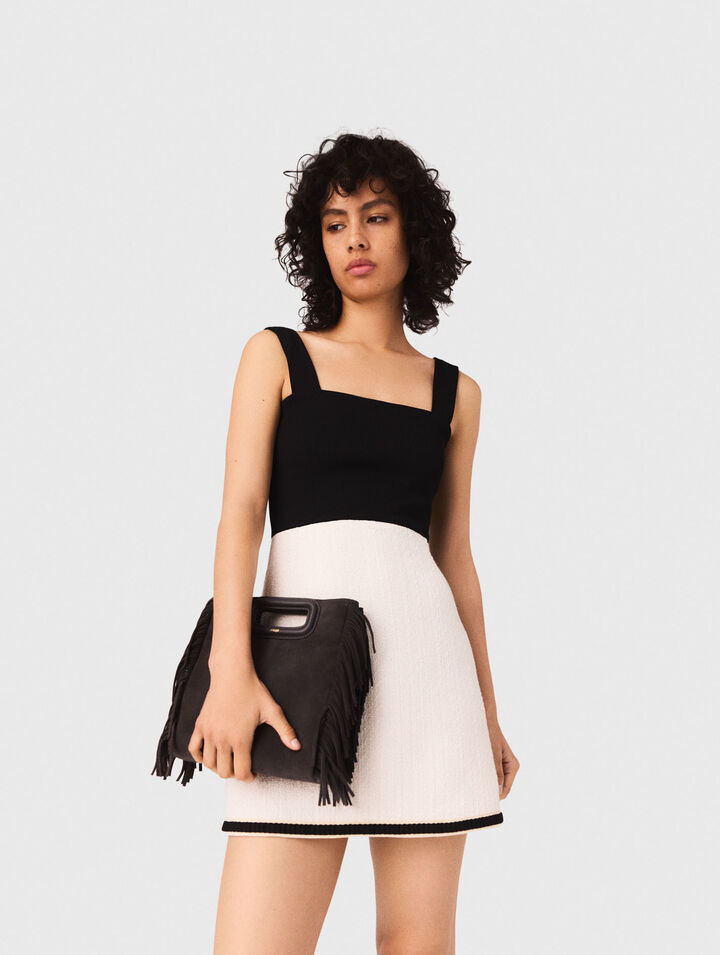 Vestido 2 en 1 de tweed