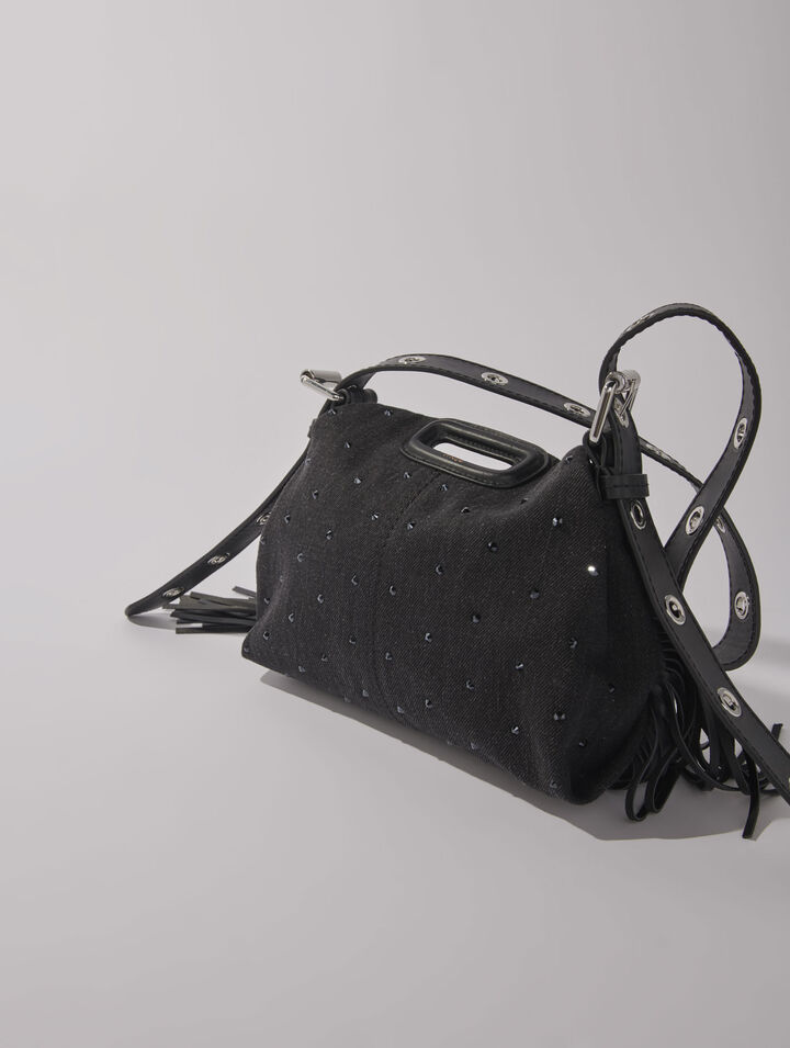 Bolso Miss M Mini denim y pedrería
