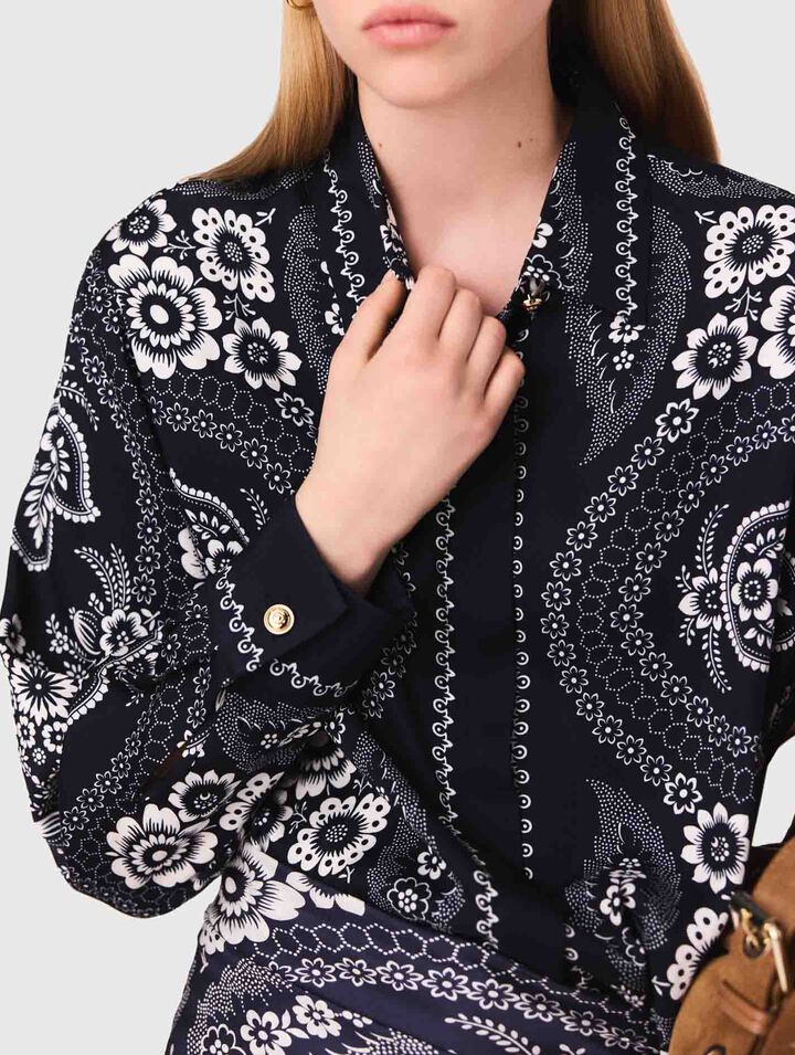 Camisa fluida estampada