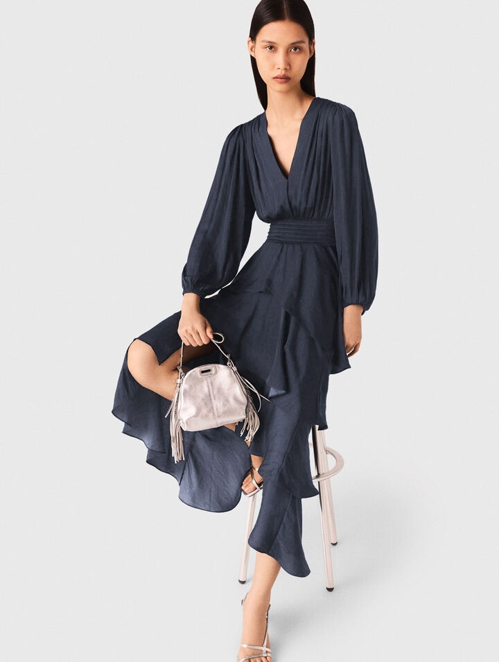 Vestido largo con volantes