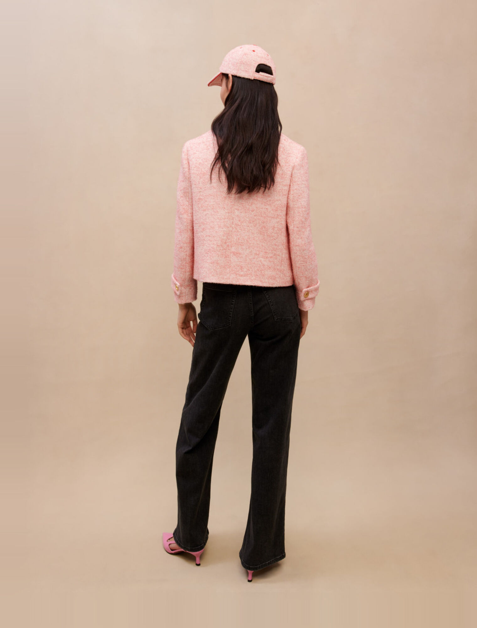 Chaqueta de traje rosa