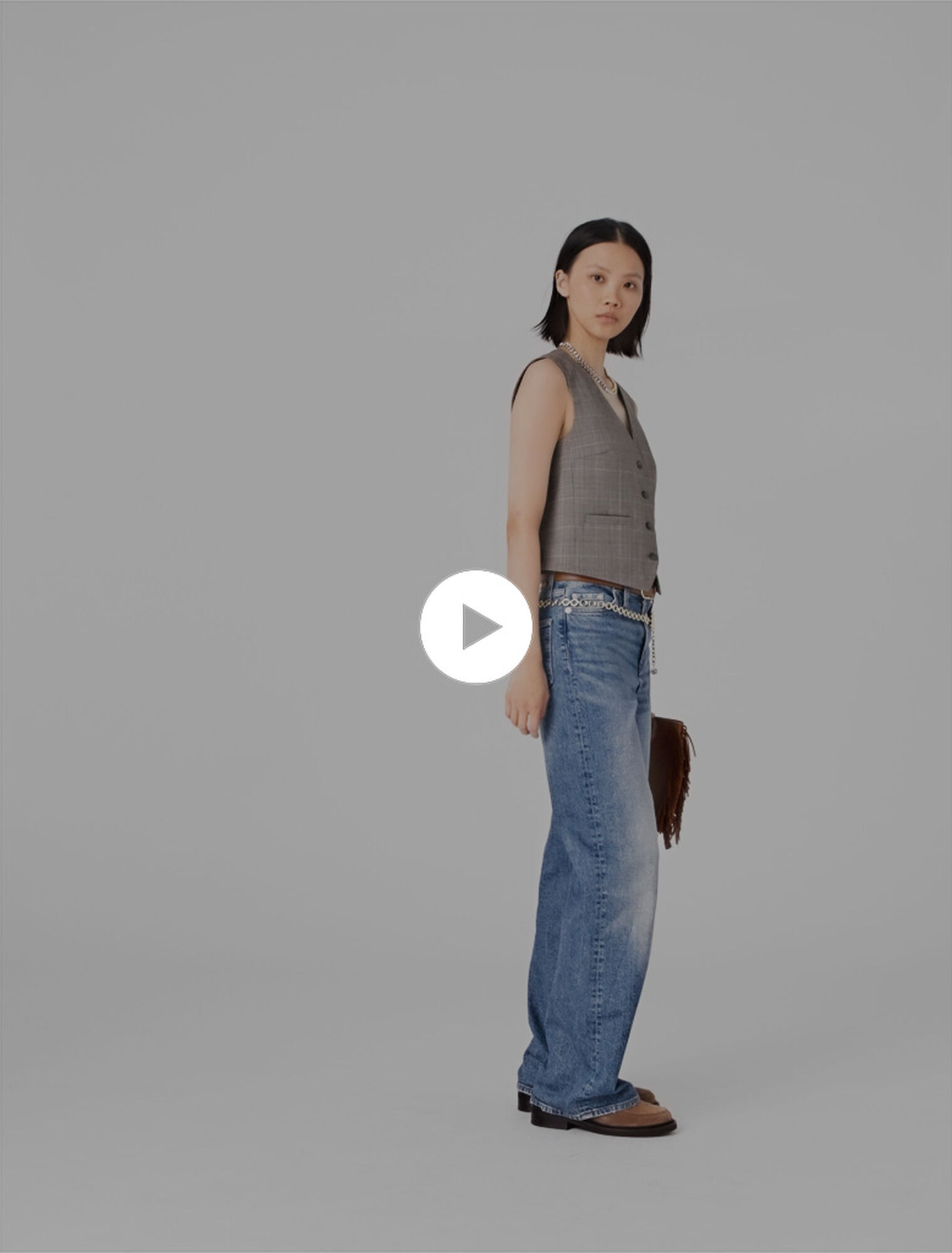 Chaleco sastre de cuadros