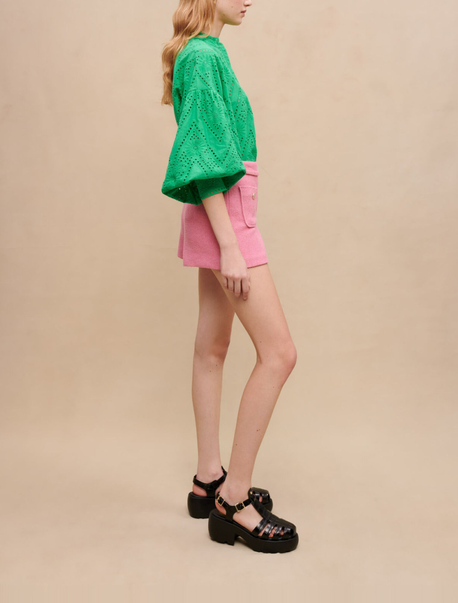 Pantalones cortos de tweed