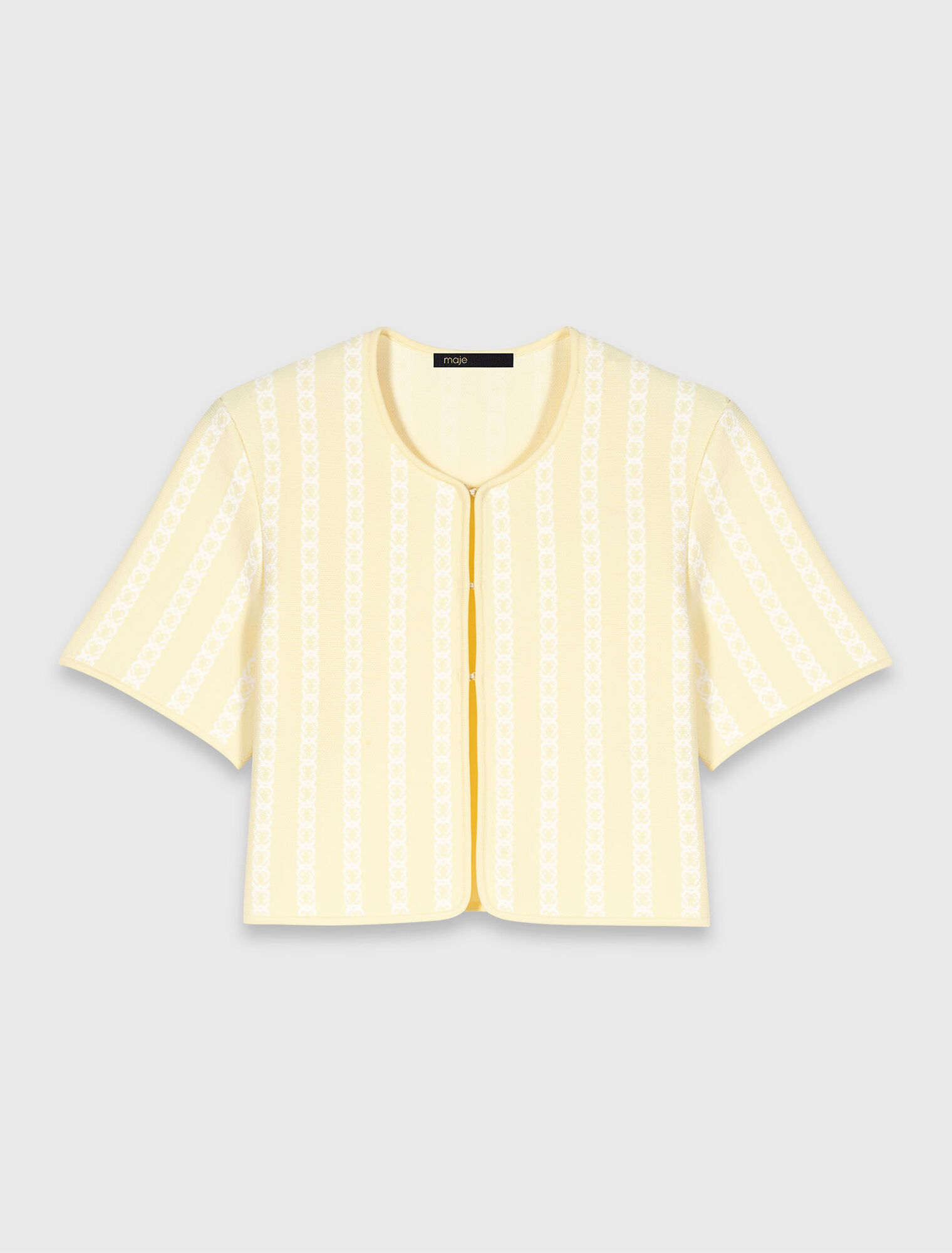 Cárdigan corto de punto jacquard