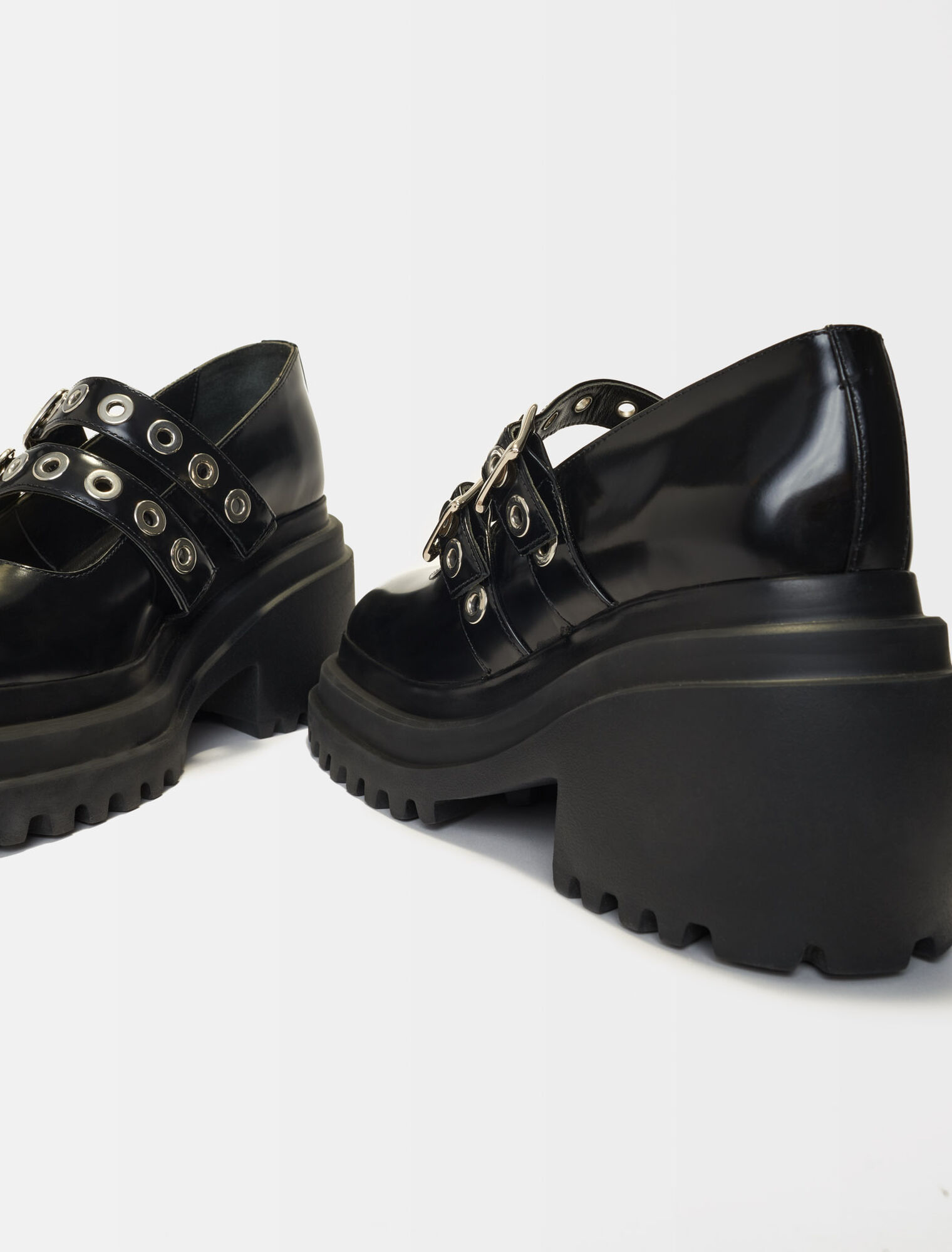 Botines de plataforma con ojales