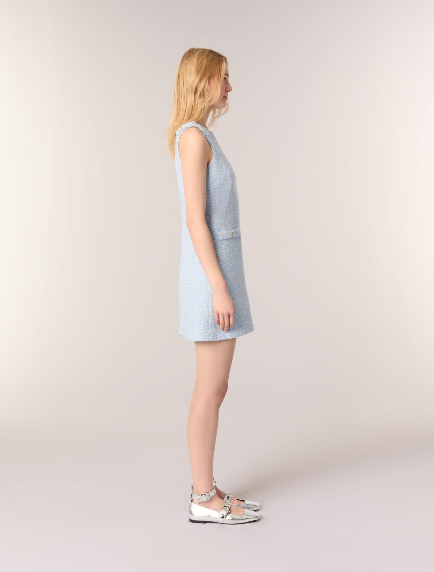 Vestido corto de tweed