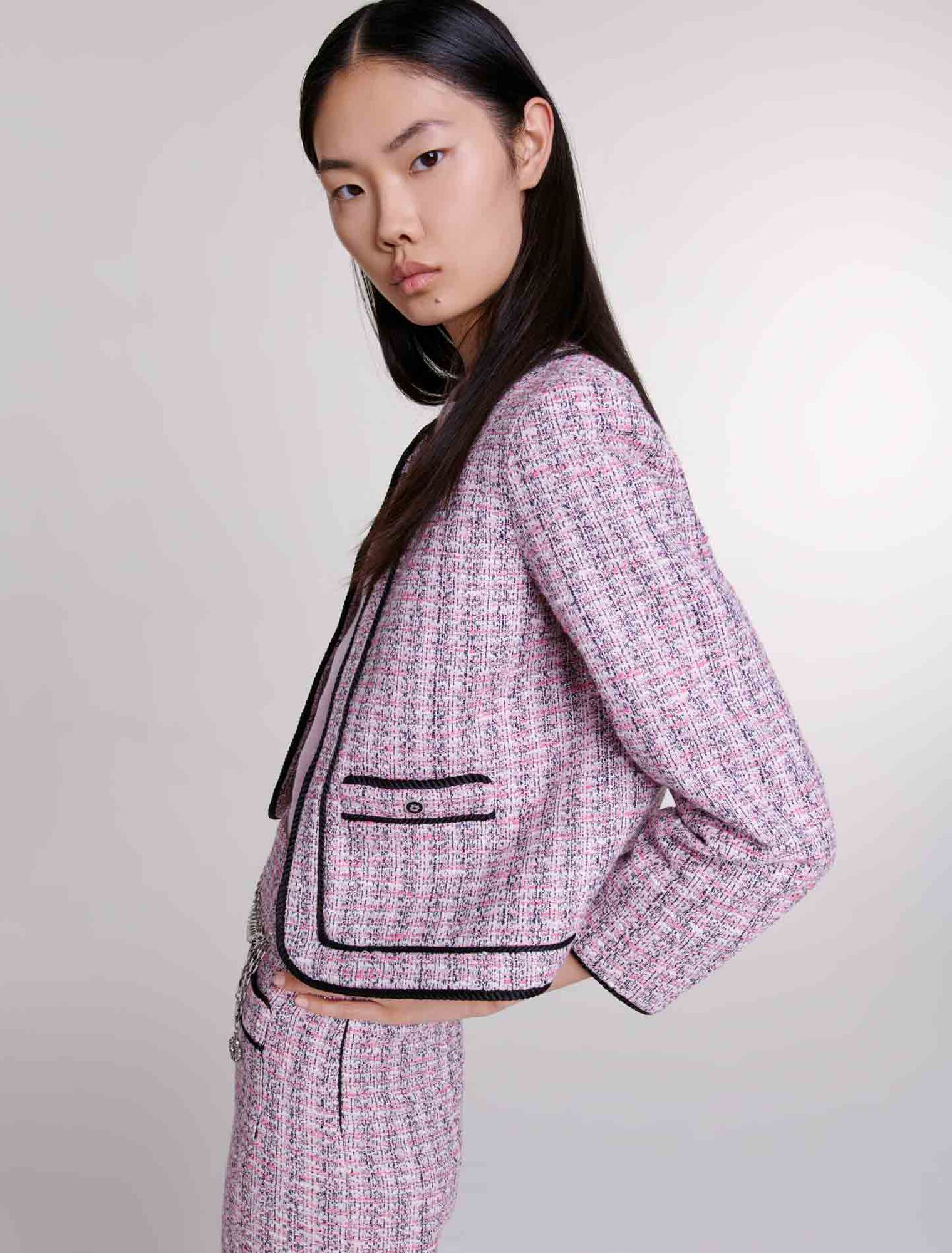 Chaqueta corta de tweed