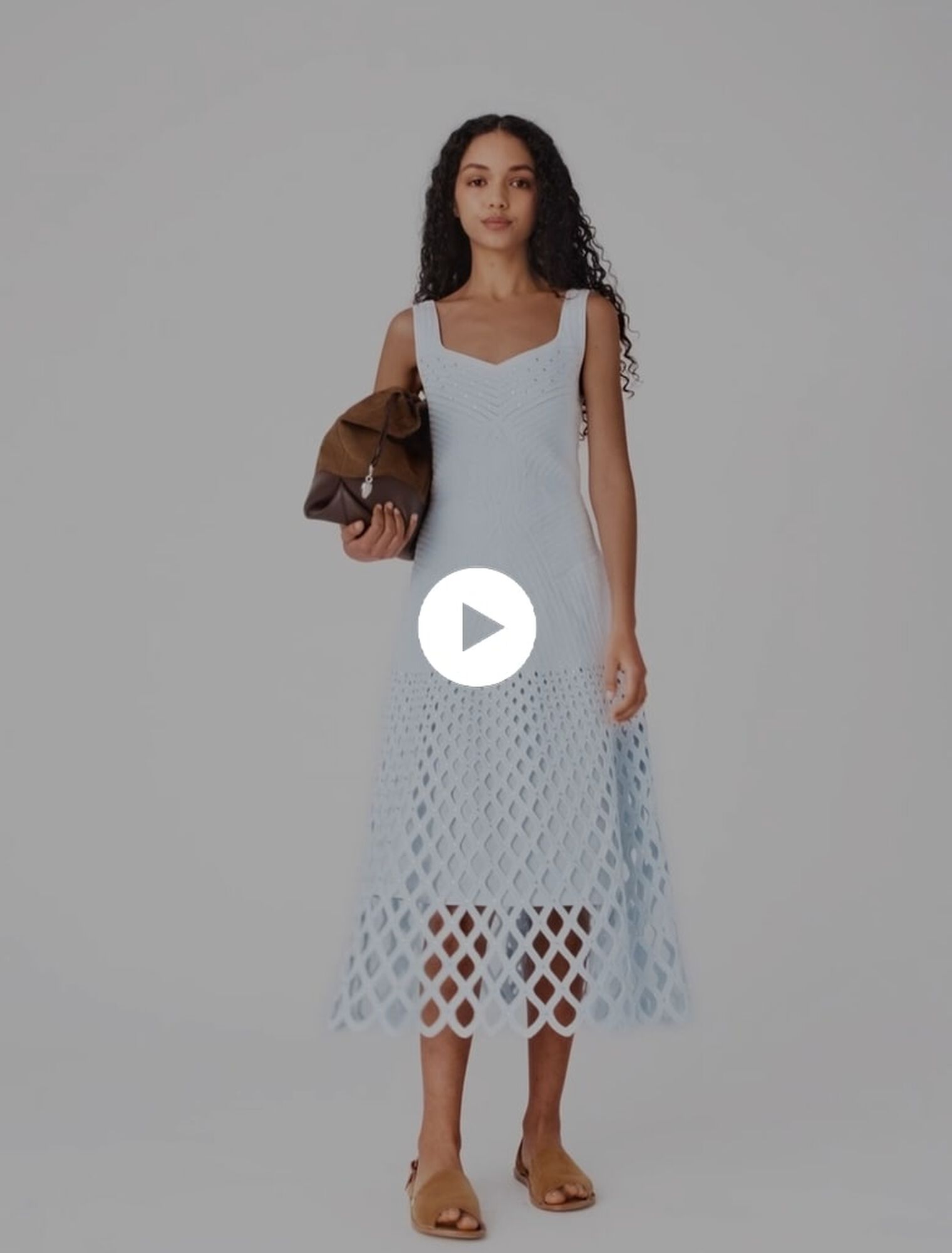 Vestido de ganchillo forro amovible