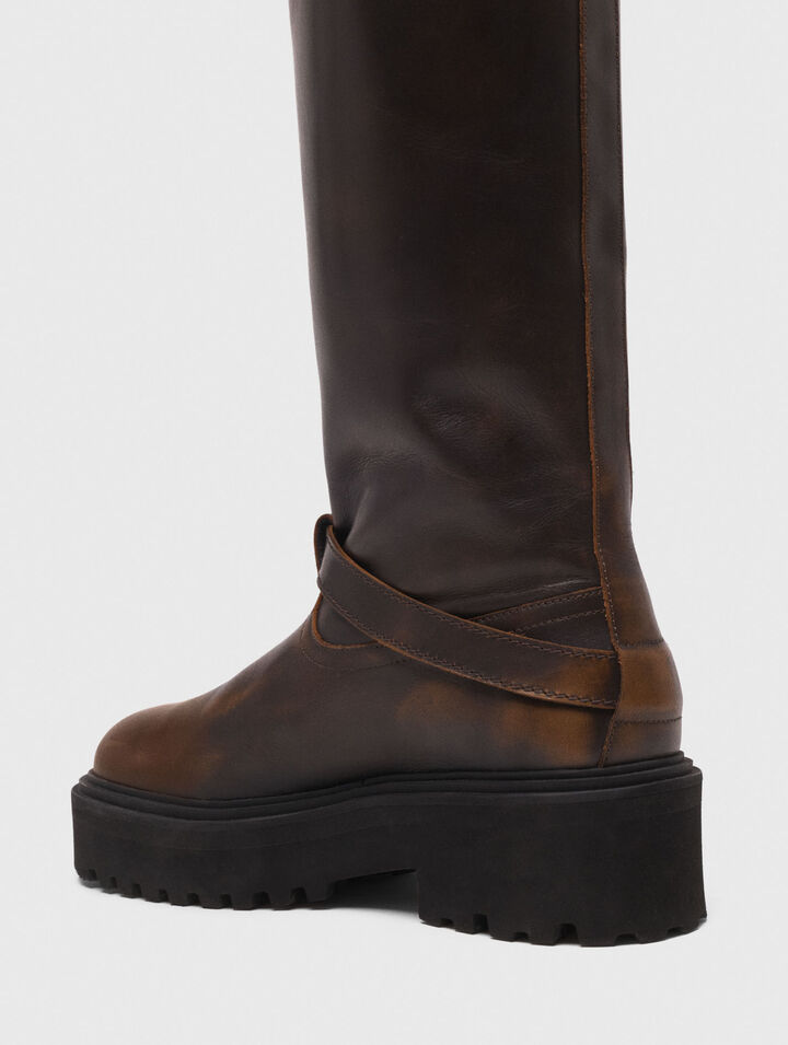 Botas biker de cuero