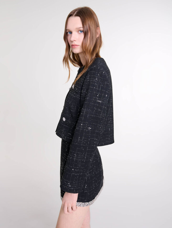 Chaqueta corta de tweed