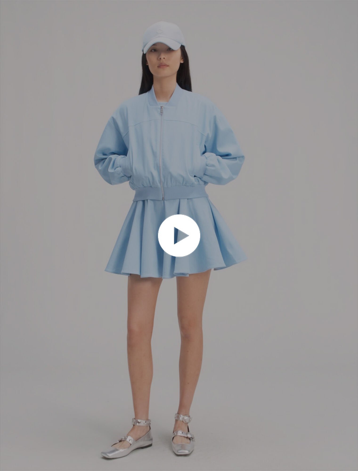 Cazadora bomber corta de denim