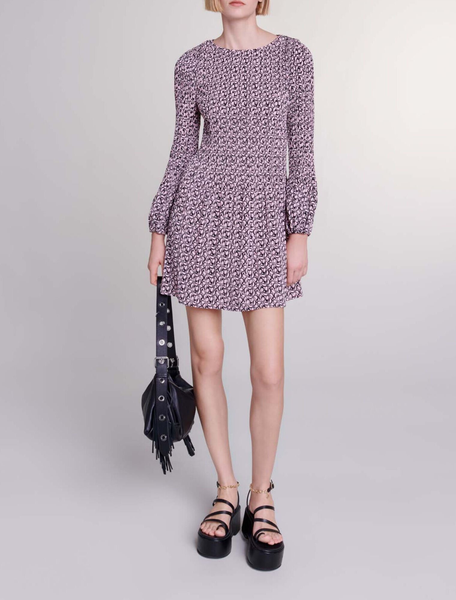 Vestido corto con estampado